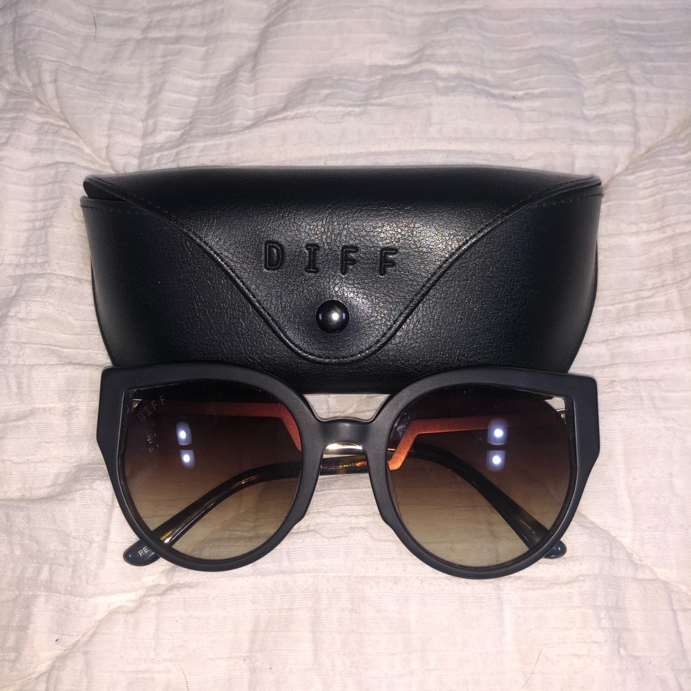 DIFF EYEWEAR PENNY MATTE DARK TORTOISE SUNNIES